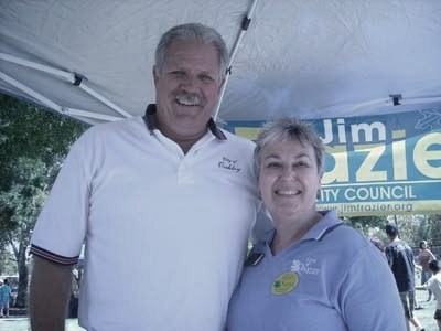 Pat Anderson and I at the Almond Festival - 2008